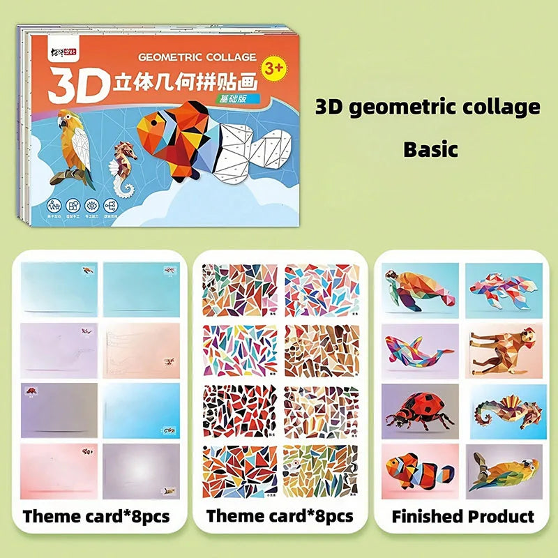 3D Animal Puzzle Stickers for Kids | Creative DIY Art Set Ages 3+