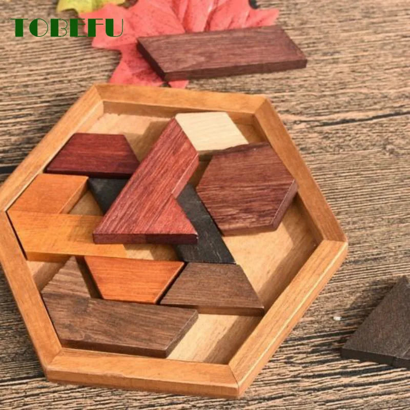 Wooden Geometric Puzzle Toy – Educational Brain-Boosting Fun