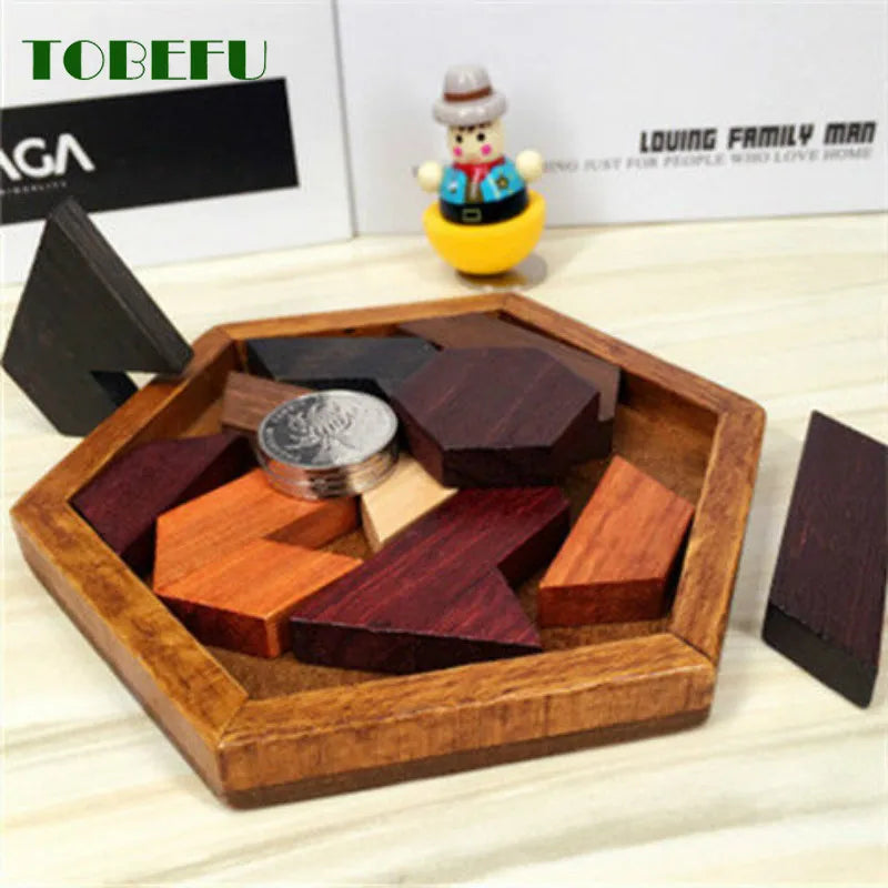 Wooden Geometric Puzzle Toy – Educational Brain-Boosting Fun