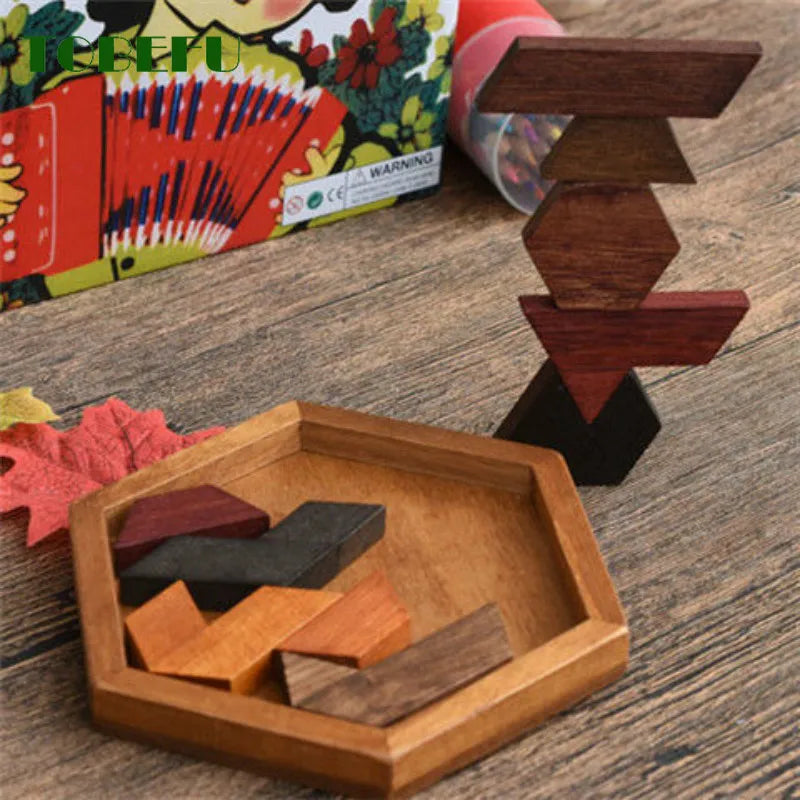 Wooden Geometric Puzzle Toy – Educational Brain-Boosting Fun
