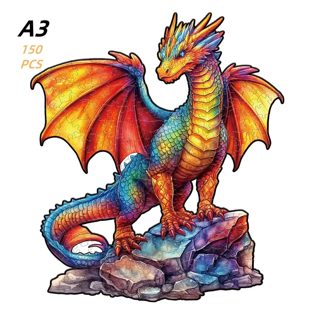 3D Wooden Animal Jigsaw Puzzle - Educational Toys for Kids & Adults