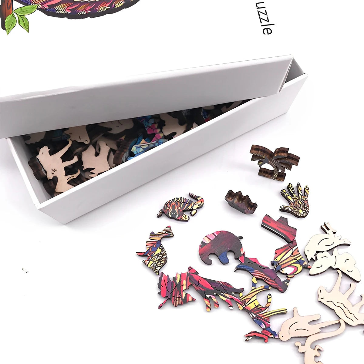 Wooden Cat Puzzle | Animal Shapes Brain Toy