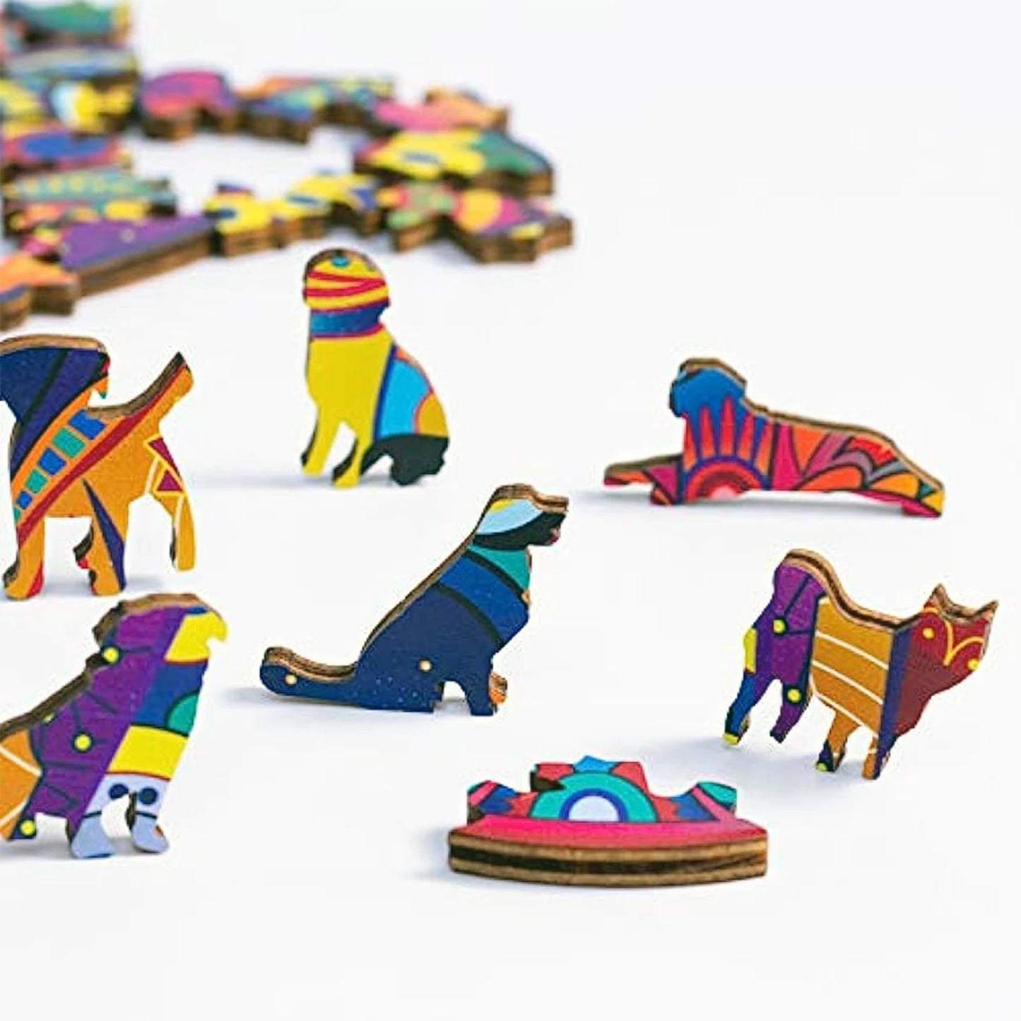 Wooden Cat Puzzle | Animal Shapes Brain Toy