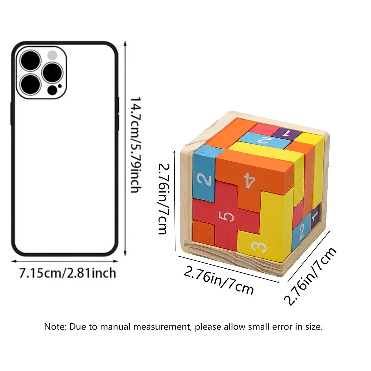 Colorful Wooden Luban Lock Cube 3D Puzzle Toy for Kids & Adults