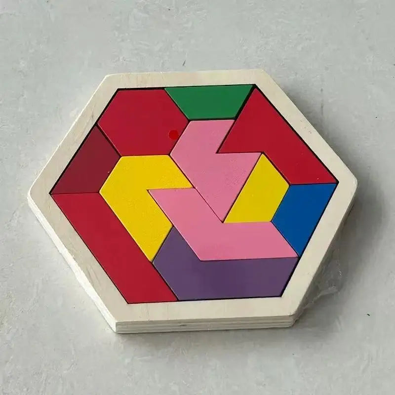 Wooden Geometric Puzzle Toy – Educational Brain-Boosting Fun