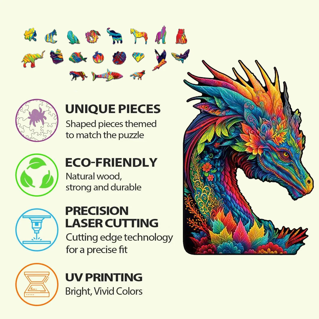 3D Wooden Animal Jigsaw Puzzle - Educational Toys for Kids & Adults