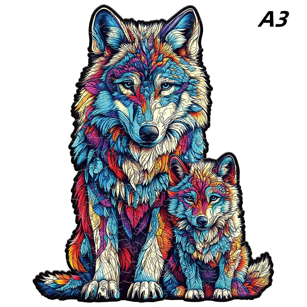 3D Wooden Animal Jigsaw Puzzle - Educational Toys for Kids & Adults