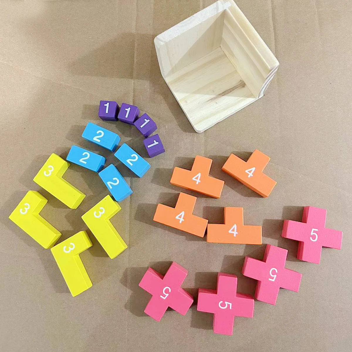 Colorful Wooden Luban Lock Cube 3D Puzzle Toy for Kids & Adults