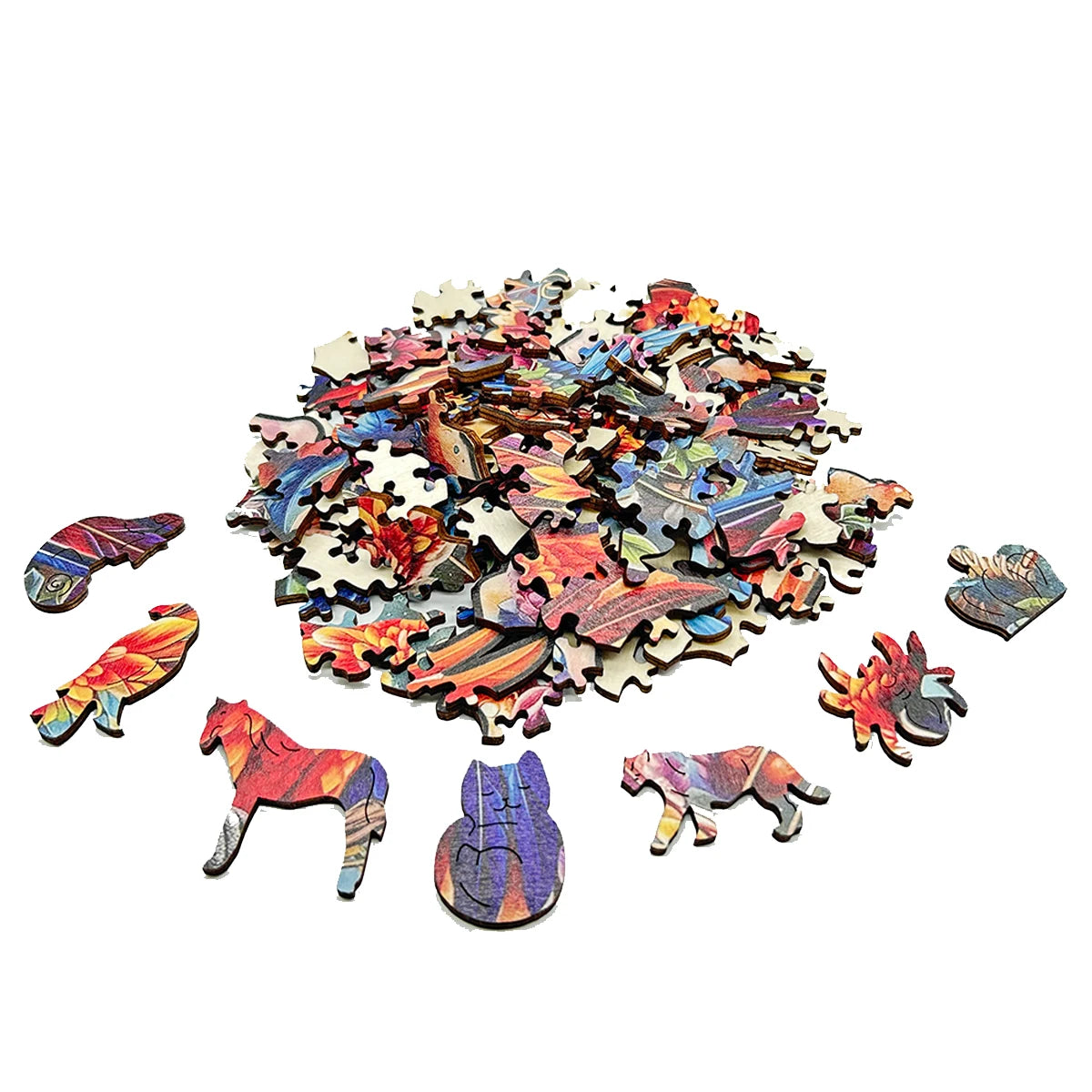 3D Wooden Animal Jigsaw Puzzle - Educational Toys for Kids & Adults