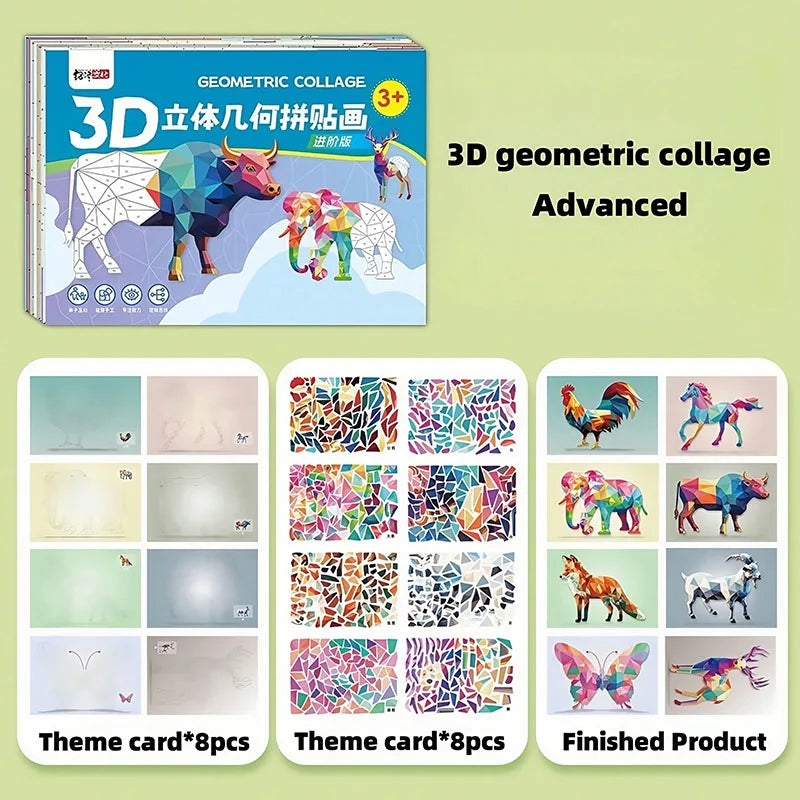 3D Animal Puzzle Stickers for Kids | Creative DIY Art Set Ages 3+