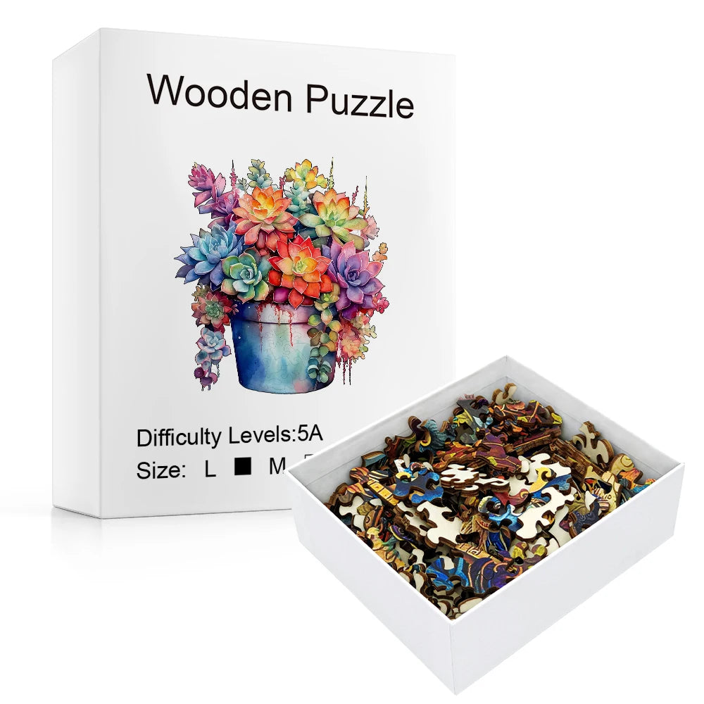 3D Wooden Animal Puzzle - Brain Teaser Toy for Kids & Adults