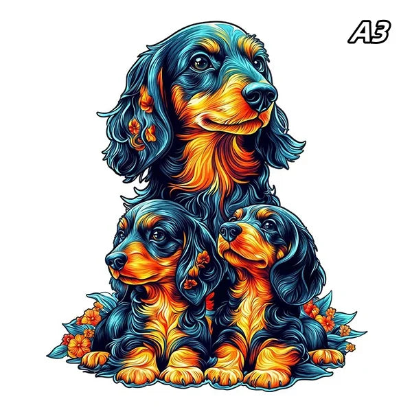 3D Wooden Animal Jigsaw Puzzle - Educational Toys for Kids & Adults