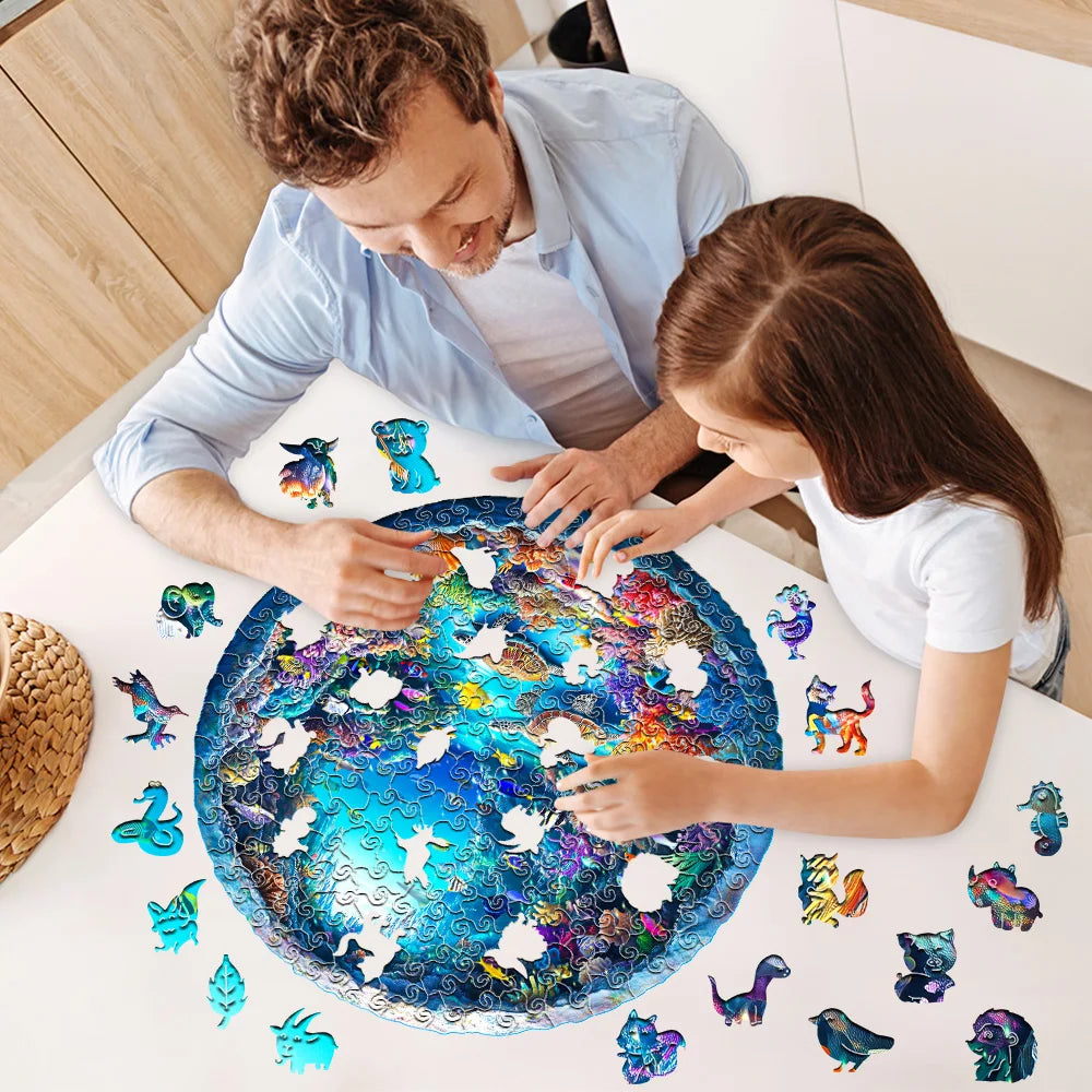 Alien Wooden Jigsaw Puzzle for Adults & Families