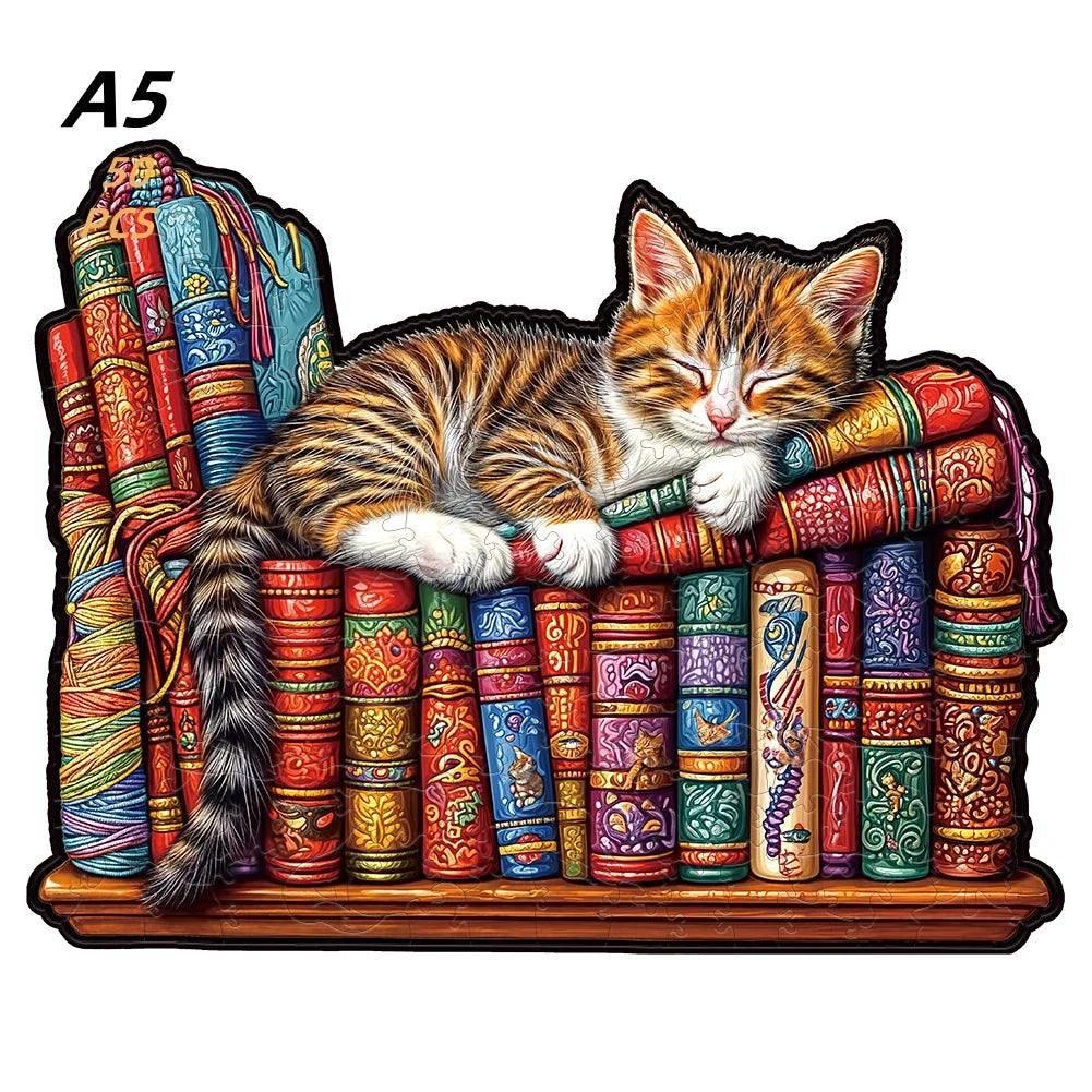 3D Wooden Animal Jigsaw Puzzle - Educational Toys for Kids & Adults